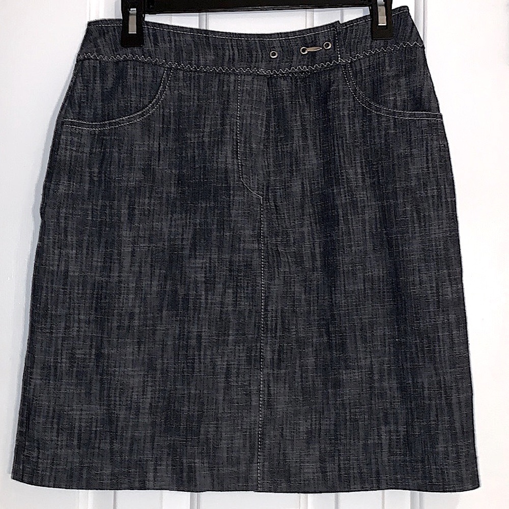 Conrad C Petite Stretch Blue Jean Skirt, Size 12